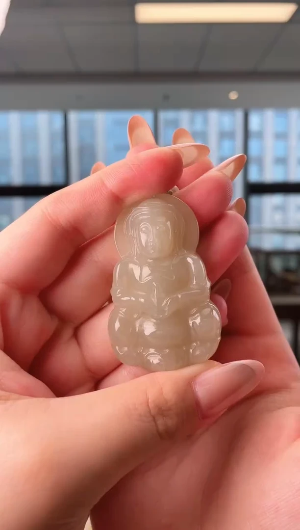 颈饰未镶嵌和田玉宝瓶观音351