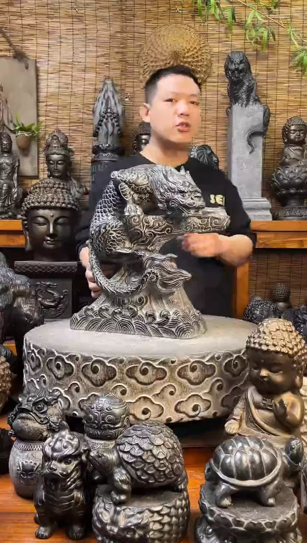 石材40假山吸水兽天然青石雕刻