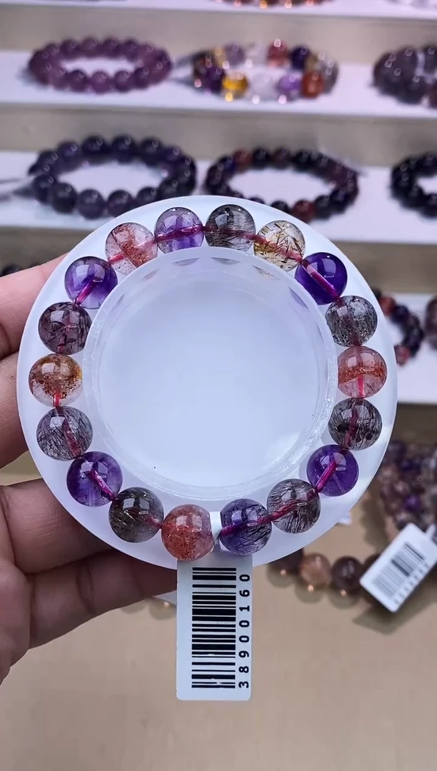 水晶手链未镶嵌黑加仑超七10m+