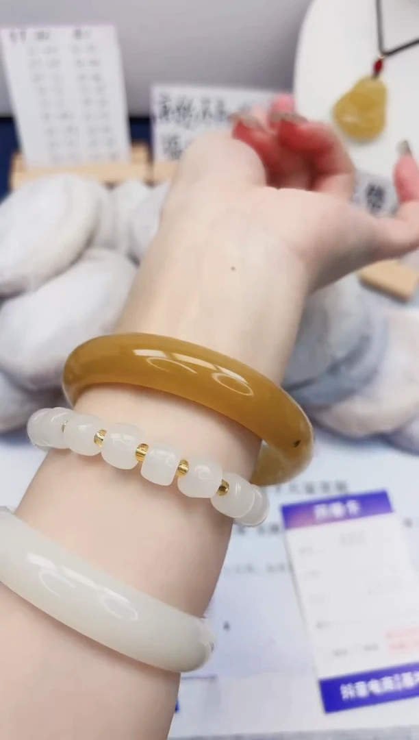 【闪购商品】石英质玉手镯未镶嵌322-财气镯-圈口60