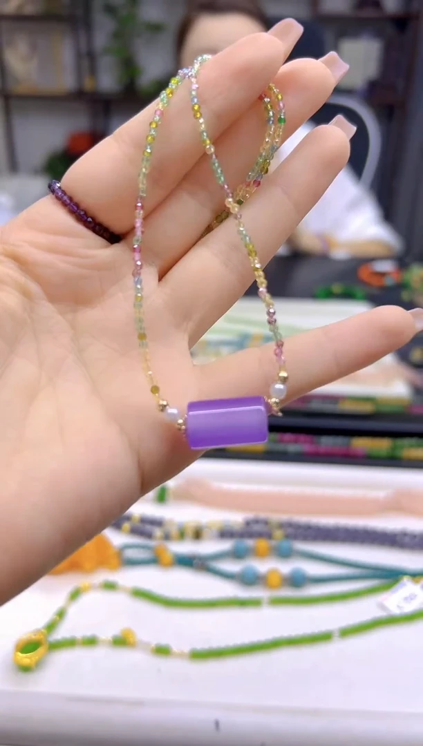 翡翠未镶嵌颈饰DIY款X532