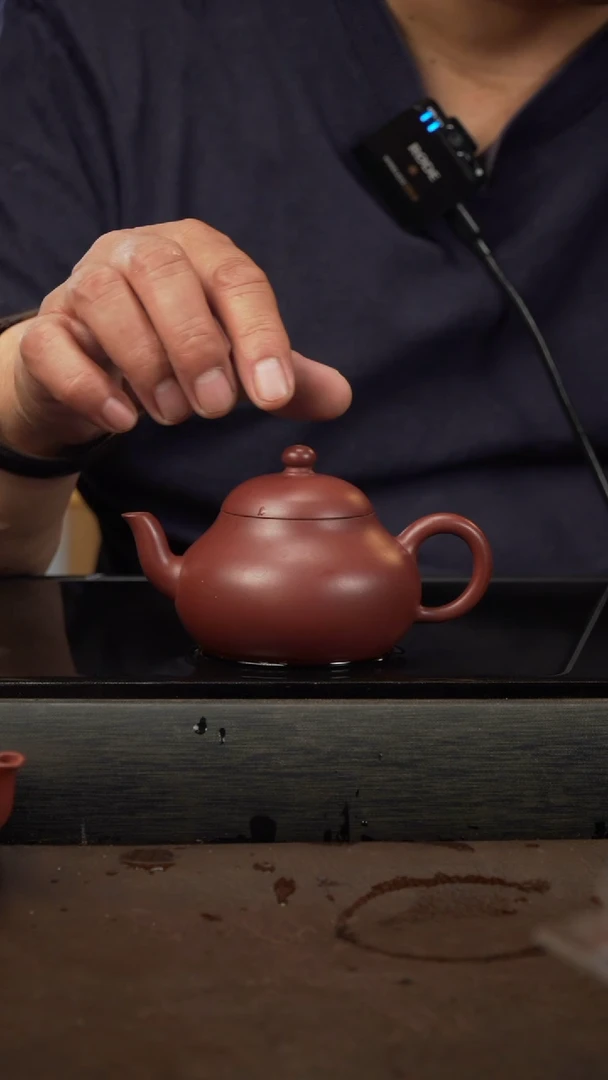 茶壶紫砂07梨形，朱泥，150cc
