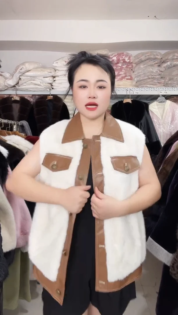 2025皮毛一体秋冬新款女装加厚貂绒外套百搭精品大衣