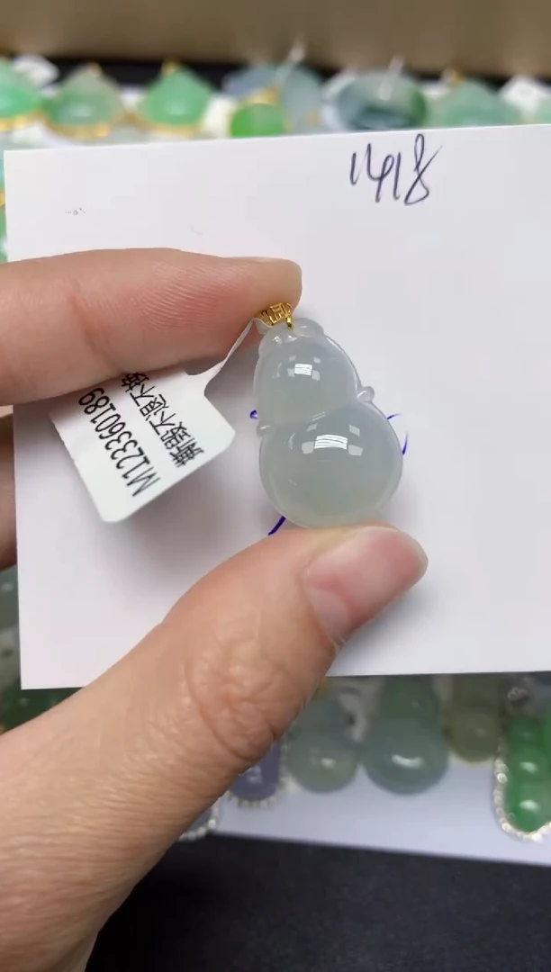 【闪购商品】翡翠颈饰18K金镶嵌 天然翡翠A货