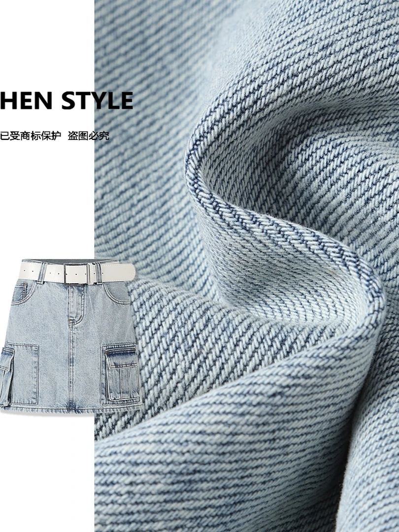 楚楚君~【工装短裙】Q20323春款洋气减龄美式复古工装口袋短裙