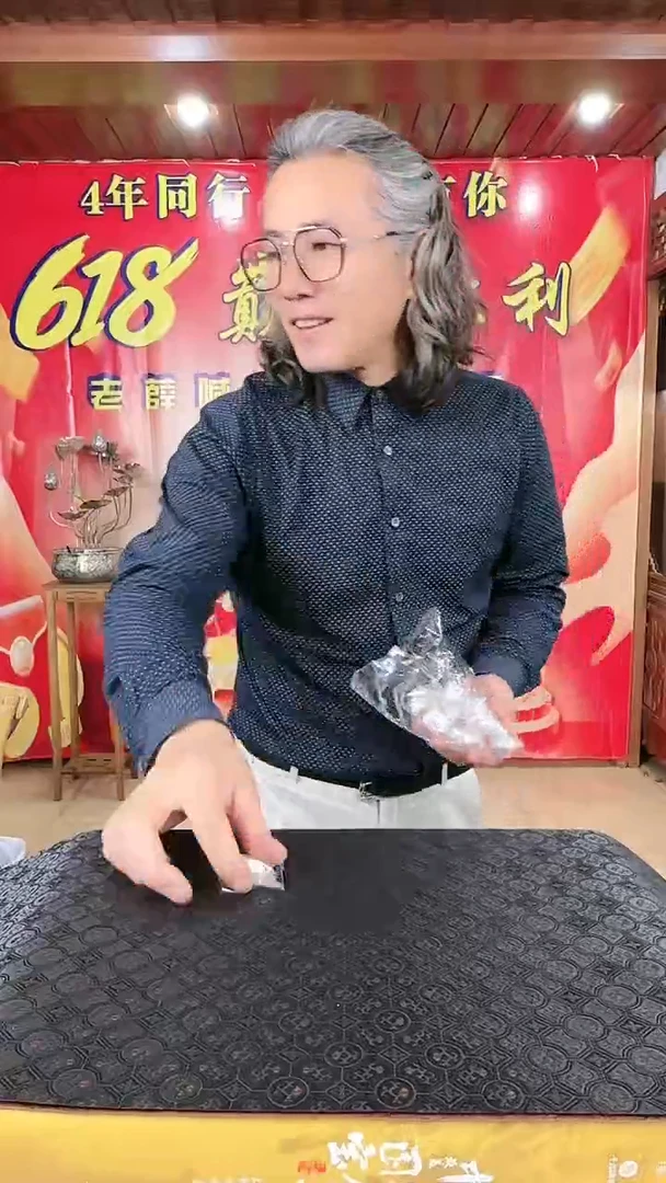 足银999精工手工10元宝茶摆件