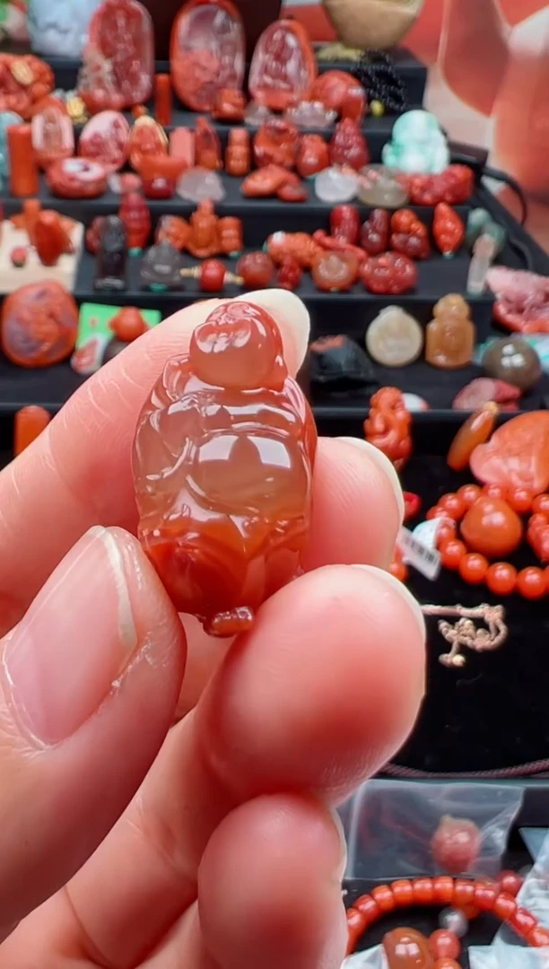 未镶嵌佛南红玛瑙烟***—佛