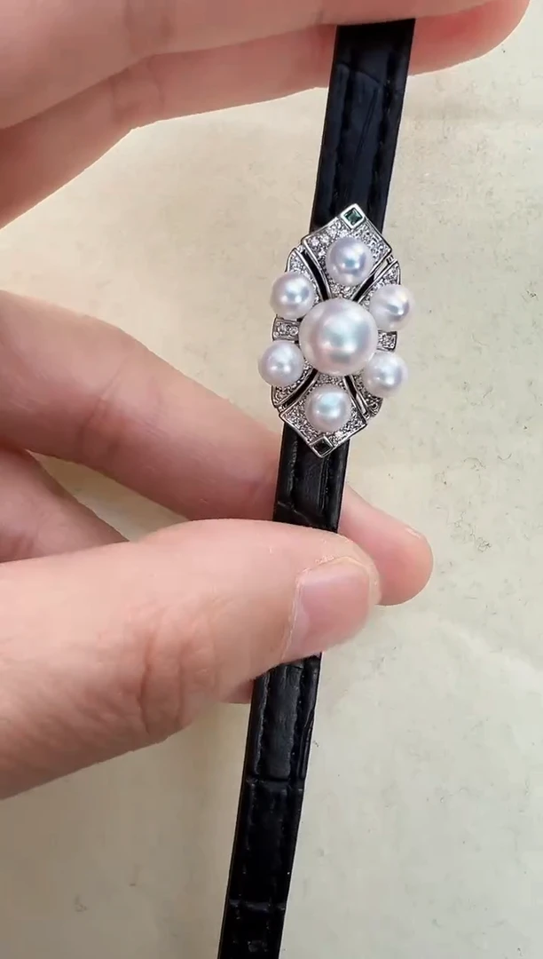 【闪购商品】淡水珍珠手镯合金手表形