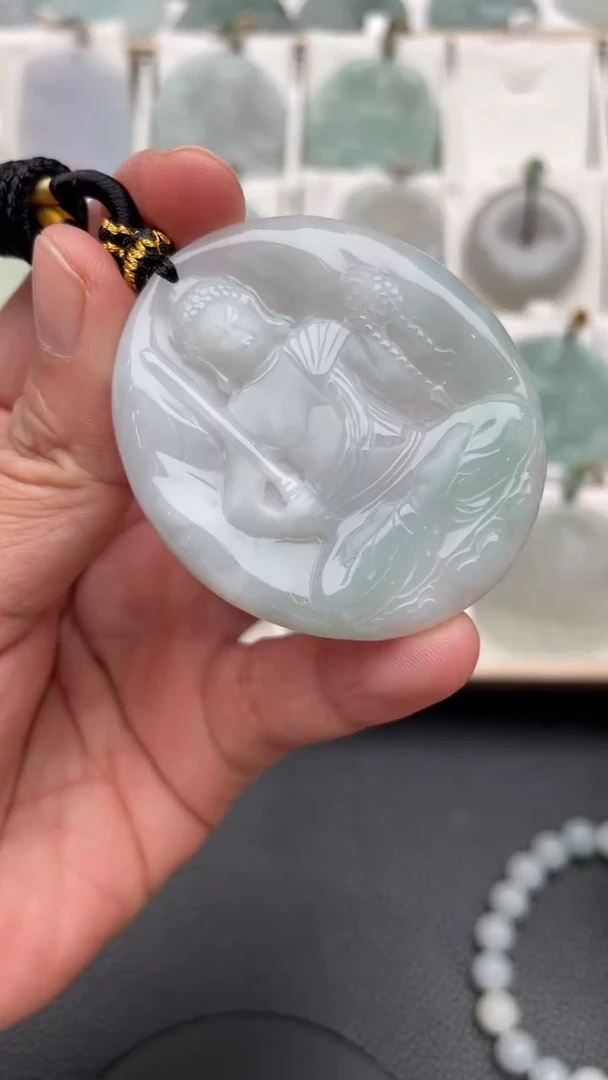 颈饰未镶嵌翡翠天然缅甸翡翠A货296