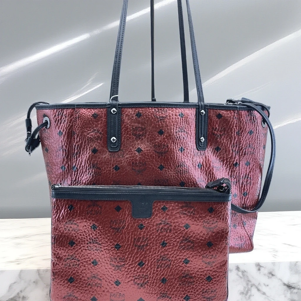 95新 MCM  红色托特包  1688 2915