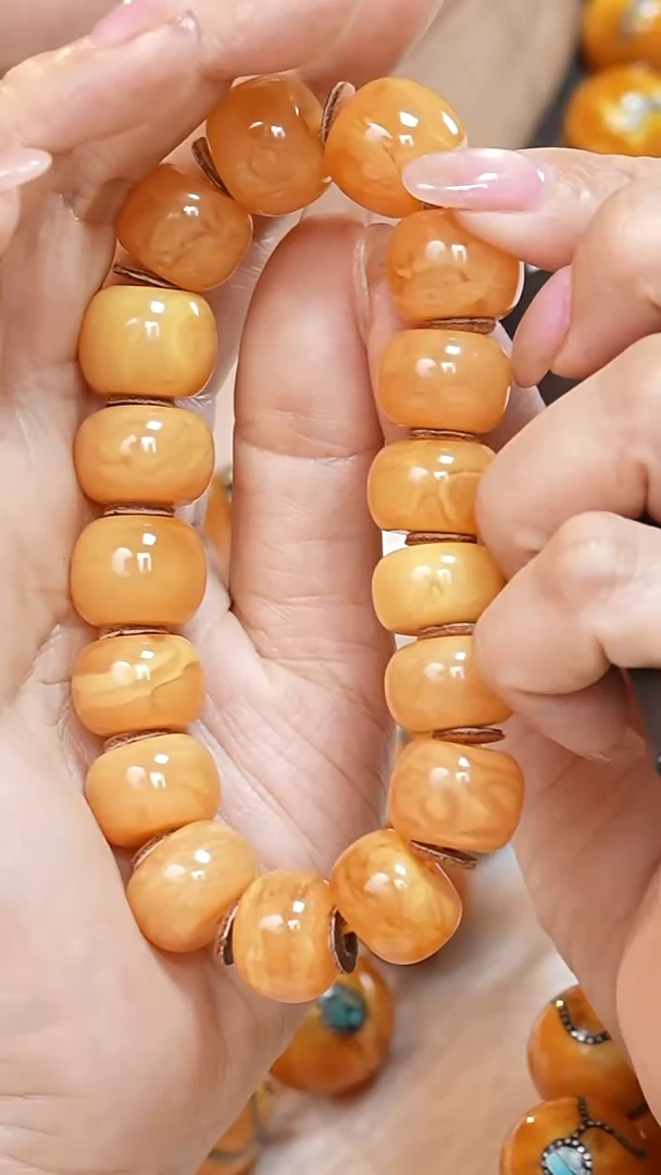 蜜蜡颈饰未镶嵌222  6230天然蜜蜡珠宝奇石云端妖孽全部保真