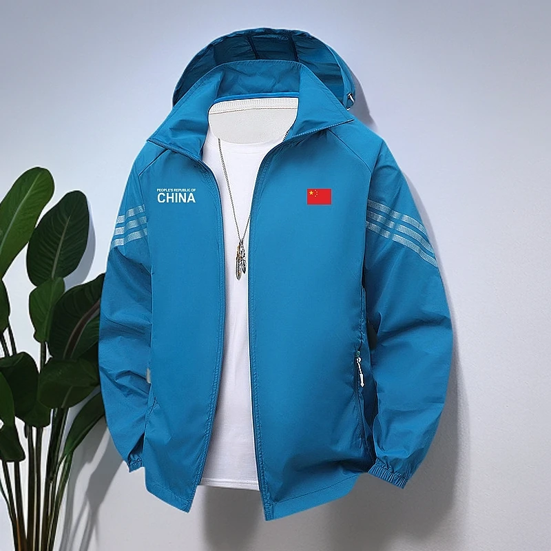 中国队户外防晒外套男防晒衣情侣皮肤衣夏季马拉松跑步防晒服