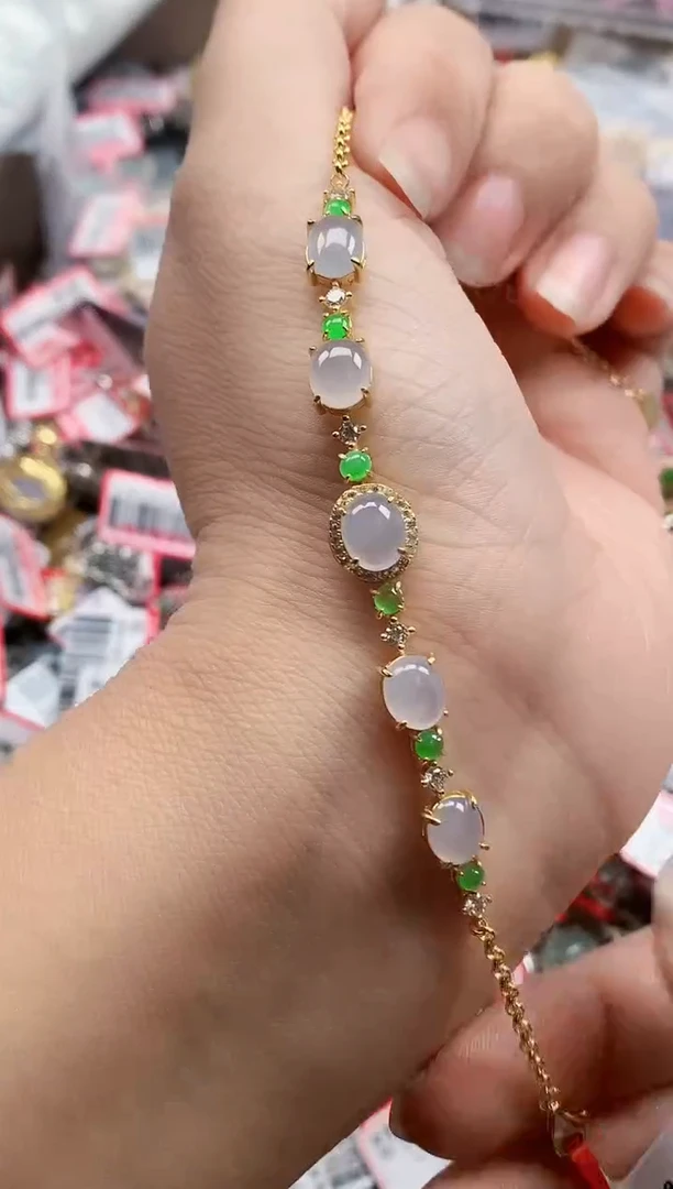 银S925镶嵌戒指翡翠天然A货缅甸翡翠