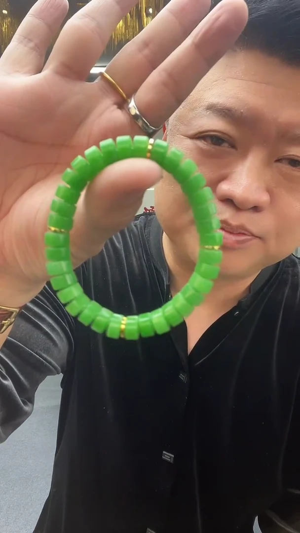 绿色药片手串多样性发货一件