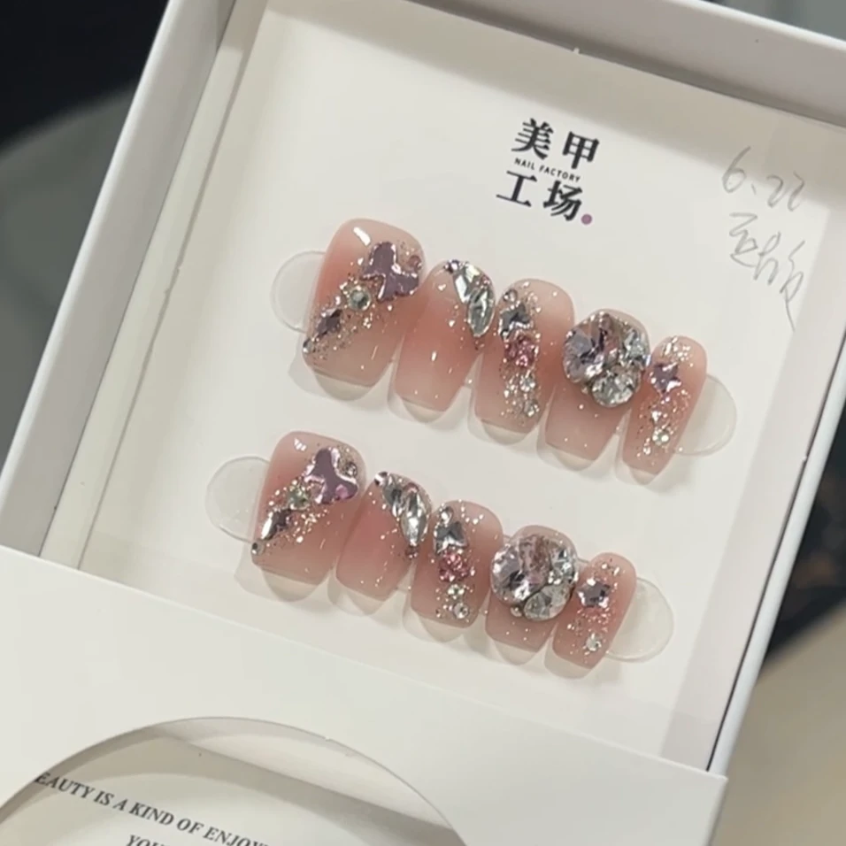 设计师专款-【一口甜】JD0796纯手工穿戴甲美甲（送高级工具包套装）