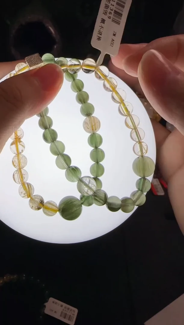 未镶嵌手链水晶聚金纳财发晶手串  多样发一