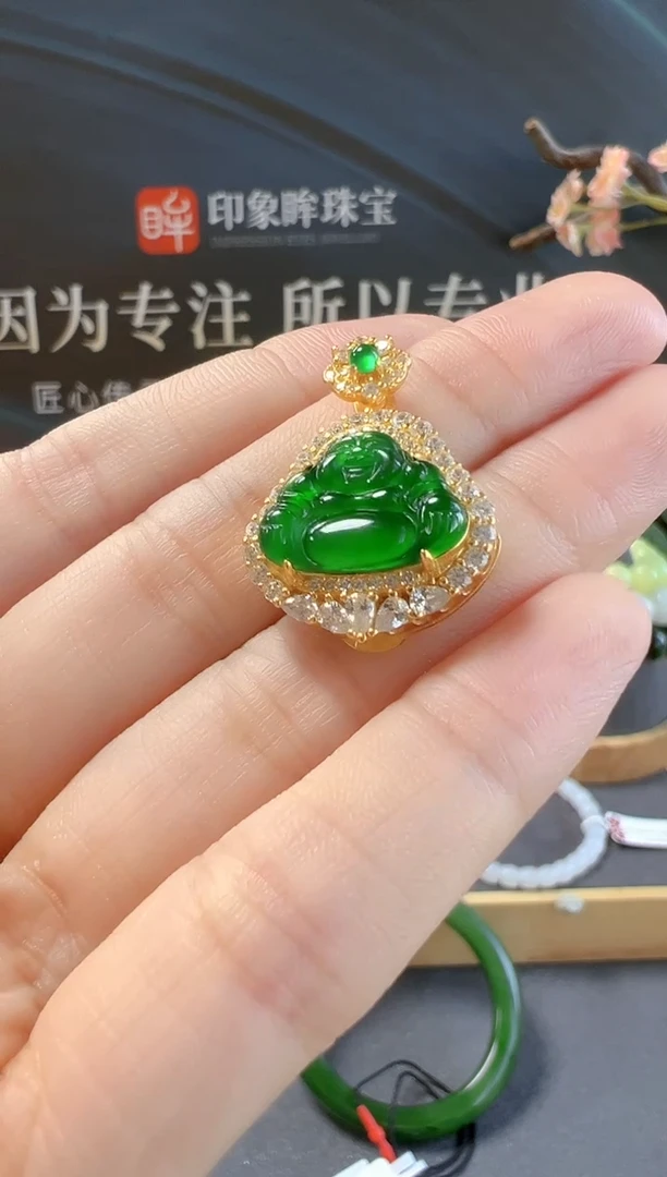 颈饰银S925镶嵌翡翠/支持复检/多样性发一cg