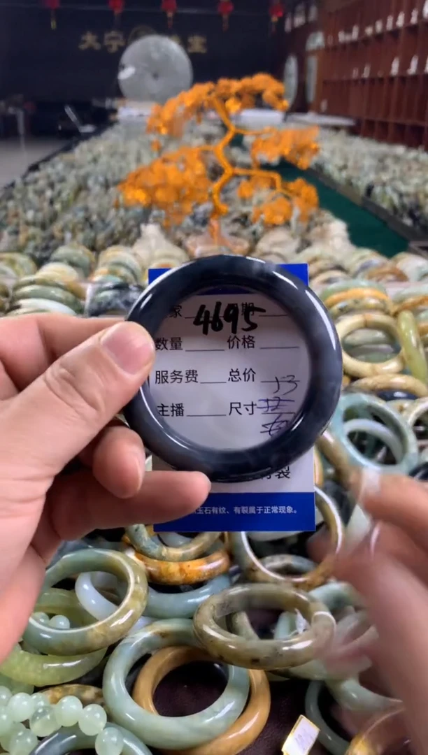 未镶嵌蛇纹石玉手镯4695