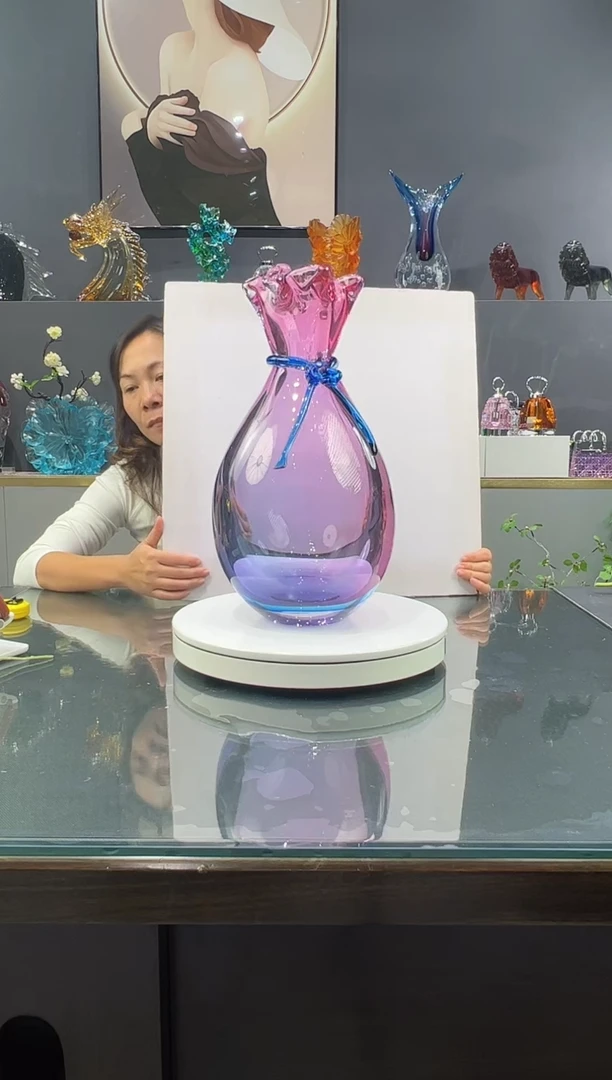 琉璃  水晶琉璃花瓶1个