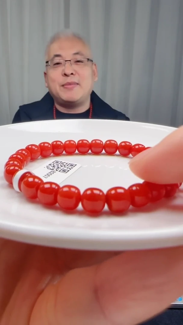 未镶嵌多样性发一件南红玛瑙【高货】柿锦红7mm保山老型单圈