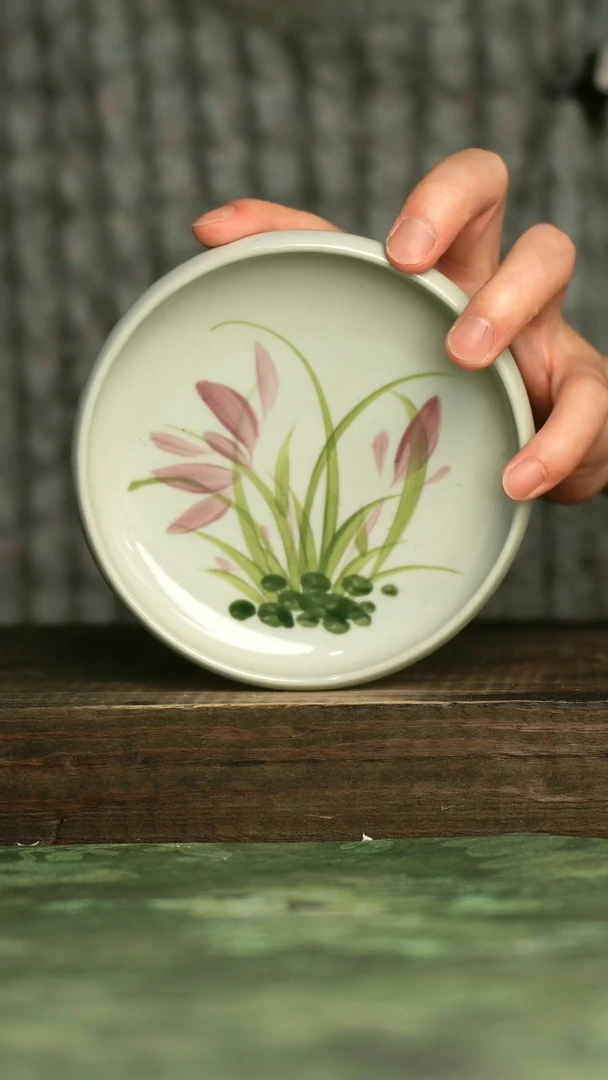 陶瓷青诗集手工手绘瓷器