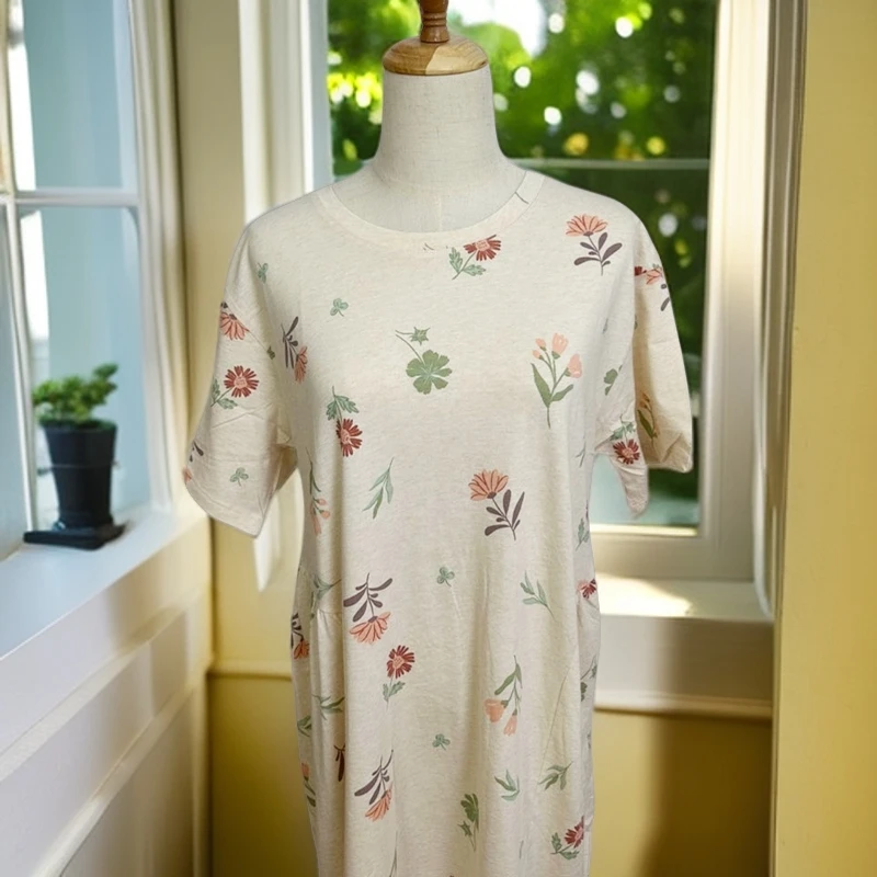 【当季断码】顶瓜瓜睡裙短袖吊带吊带女全棉印花透气舒适夏季