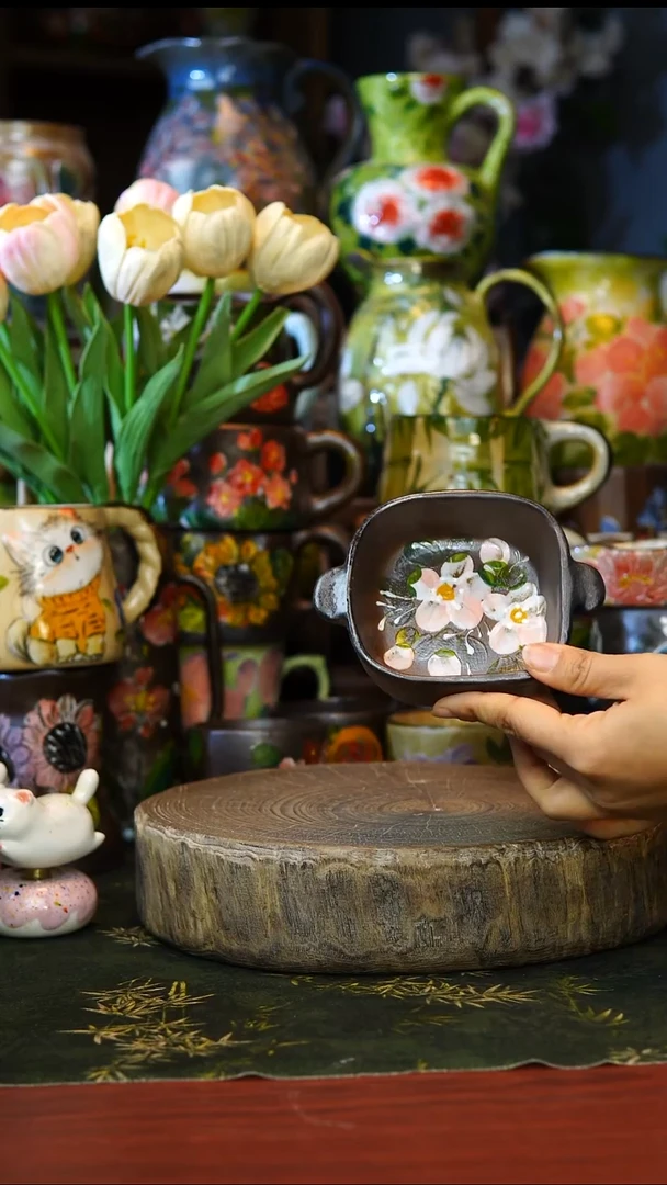 陶瓷12景德镇手工手绘釉下彩