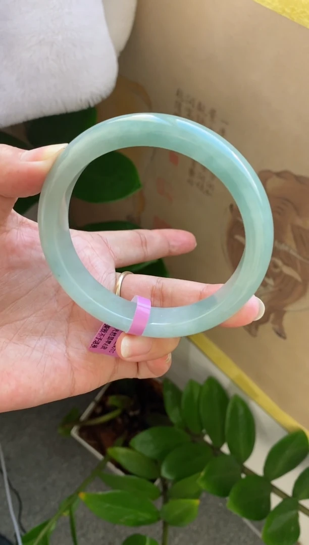 【闪购商品】翡翠手镯未镶嵌（冰胶湖蓝绿）32号