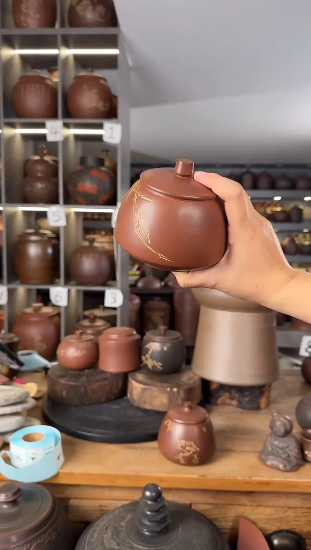 用****2本陶手作微瑕3两 存茶罐