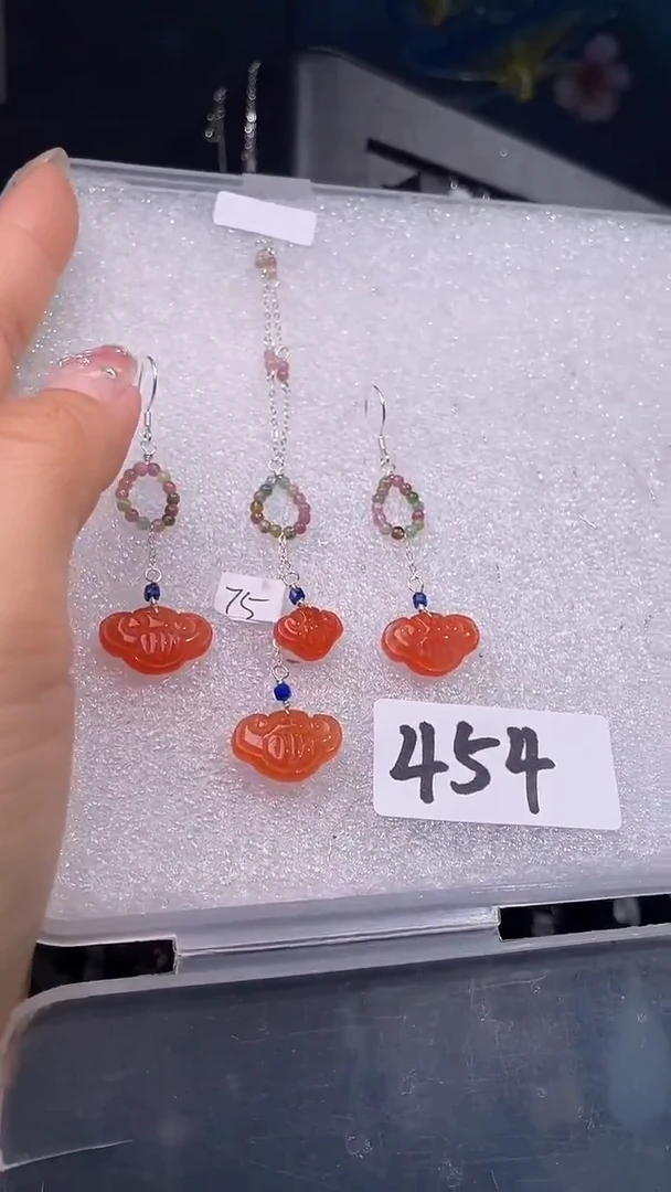 银S925镶嵌耳饰紫晶喜欢拍