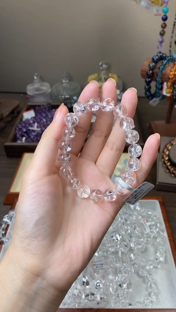 未镶嵌手链水晶利姆利亚白阿塞10mm