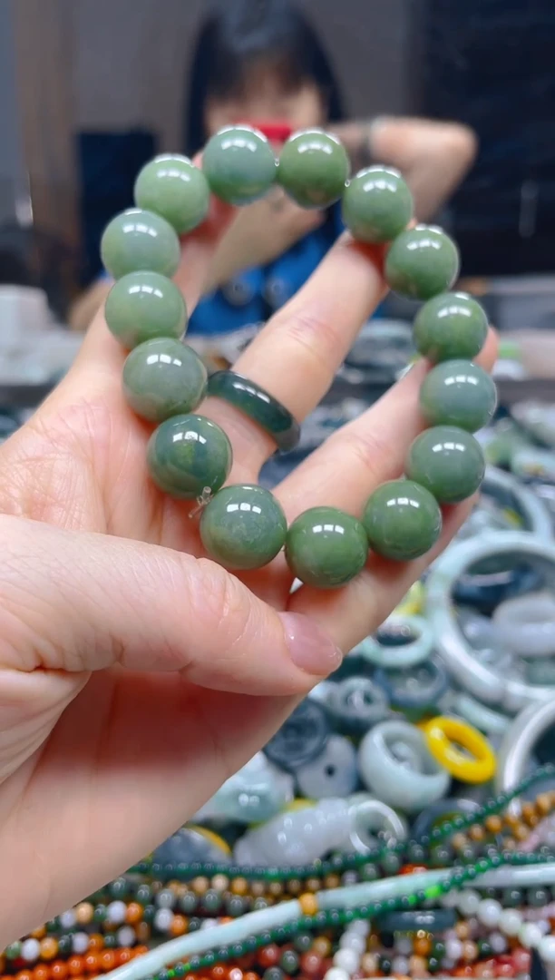 翡翠未镶嵌颈饰13MM/Q/翡翠A货一图一物