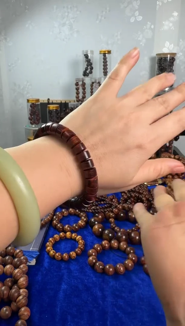 手串/手链黄花梨/降香黄檀夜**弦正宗海南黄花梨片片珠