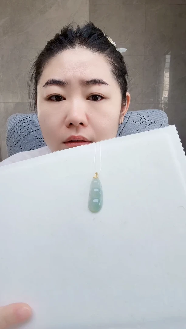 吊坠(不含链)银S925镶嵌翡翠翡翠豆子