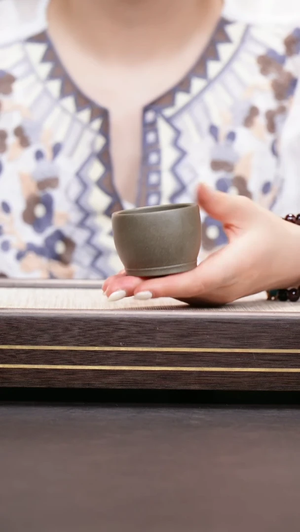 茶壶紫砂青段  花鼓杯