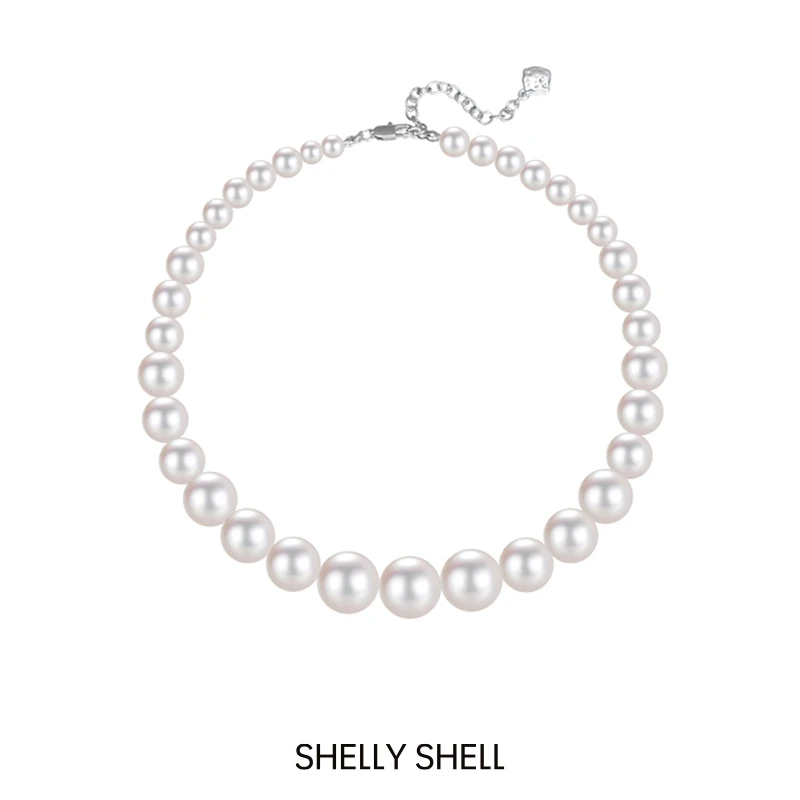 Shelly Shell 铜合金项链 渐序光华仿珍珠项链 轻奢百搭