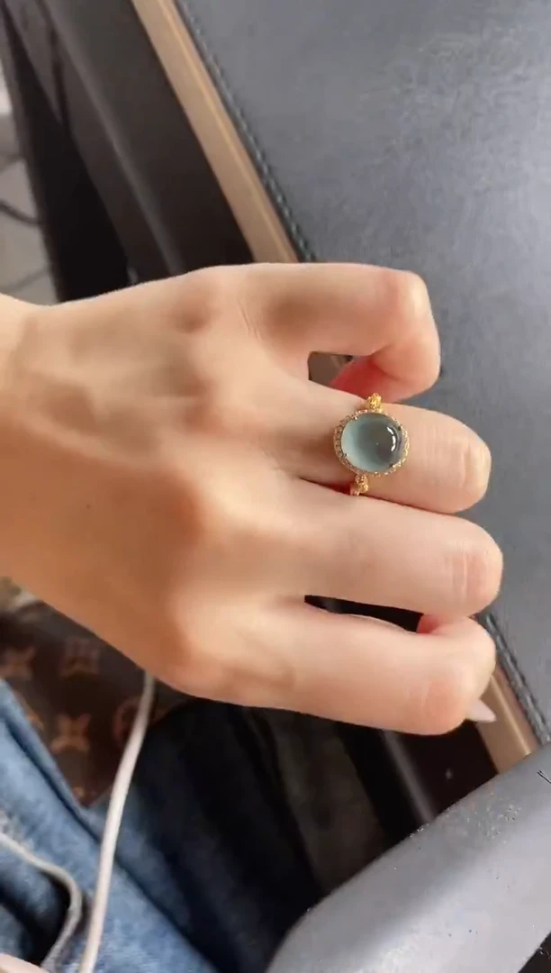 银S925镶嵌戒指翡翠51151