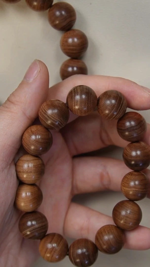 【闪购商品】檀香木手串/手链（云端供奉王）1.6cm横纹虎皮黑肉