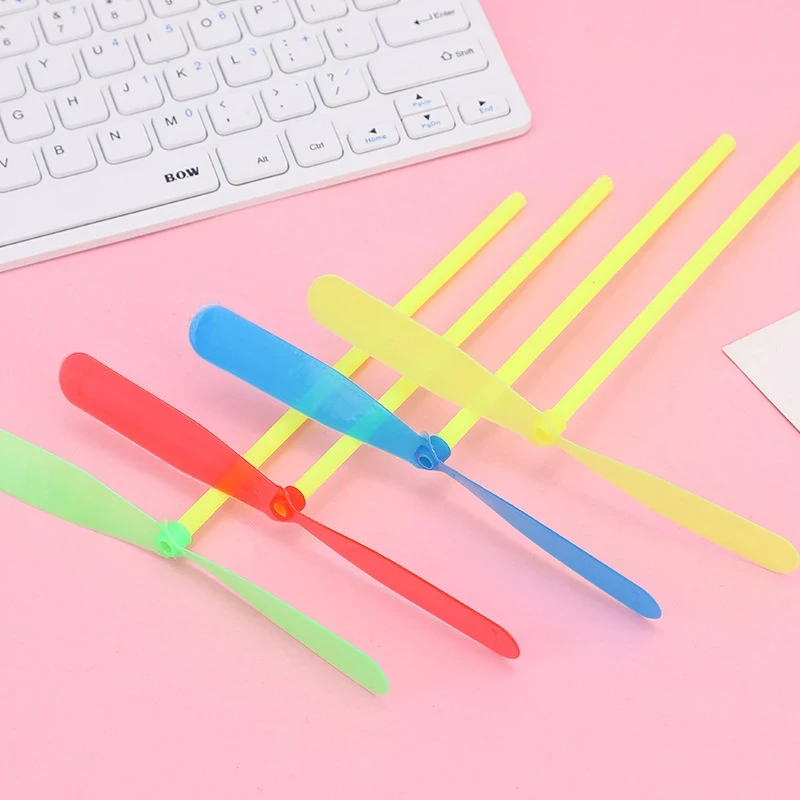 手搓竹蜻蜓怀旧飞天仙子不发光飞盘类经典传统怀塑料小双飞叶玩具