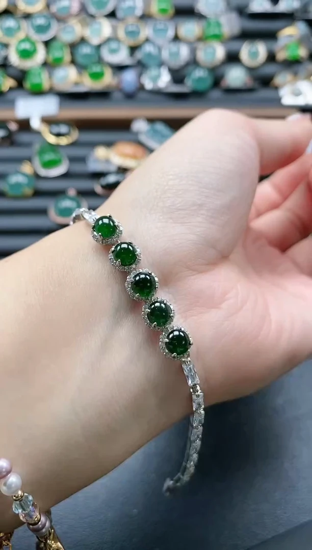 【闪购商品】翡翠戒指银S925镶嵌51511