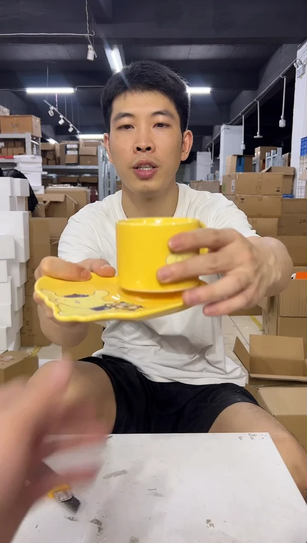 瓷片b款布丁狗一杯一碟