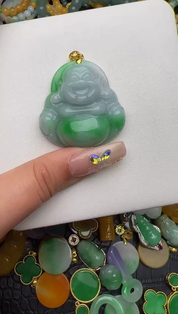 翡翠未镶嵌颈饰天然缅甸翡翠吊坠