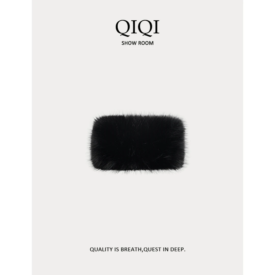 QiQi 高级感磁吸扣毛毛围脖加厚百搭毛领保暖围脖