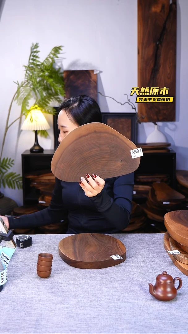 木北美黑胡桃原木.干裂疤结不属于商品质量问题完美主义者慎拍