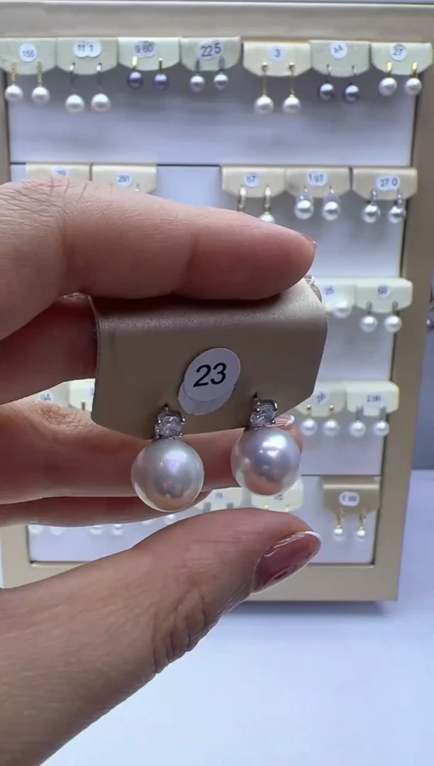 【闪购商品】淡水珍珠耳饰银S925镶嵌23