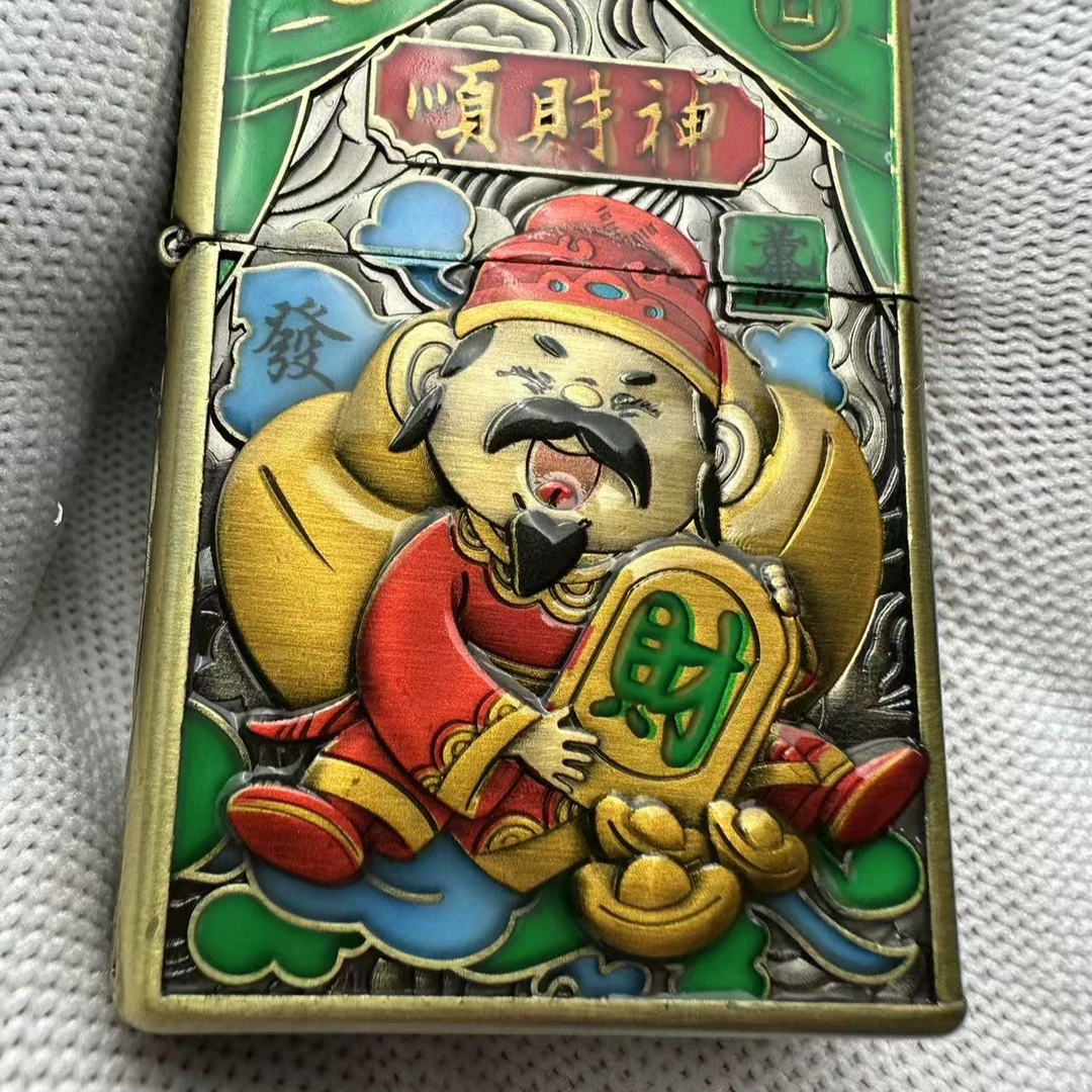 佐罗佐罗盔甲防风煤油打火机青铜夜光顺才神男士礼物