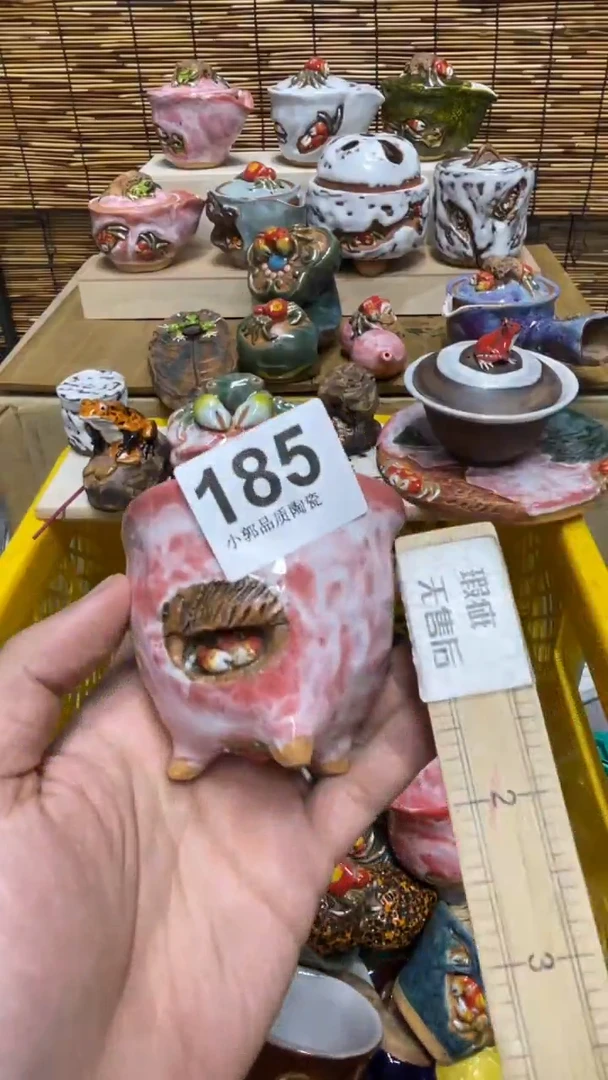 清***塔185精美粗陶手工柴烧
