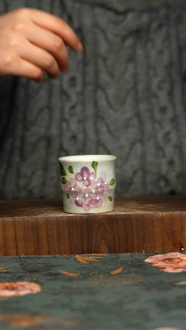 杯釉下彩手工手绘同款陶器