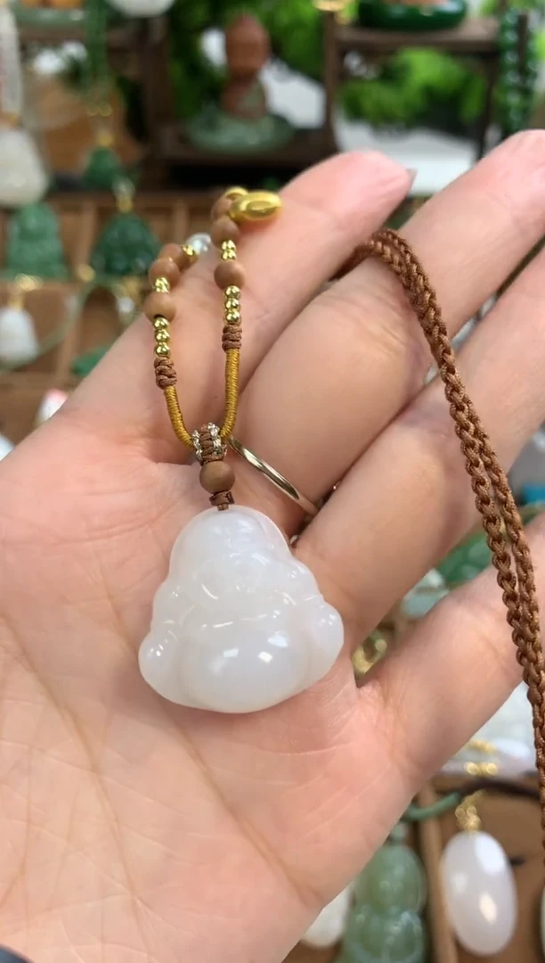 【闪购商品】和田玉颈饰未镶嵌精选25mm佛公吊坠