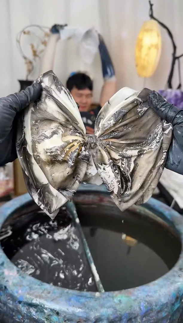 375 水墨 三层蝴蝶抓夹